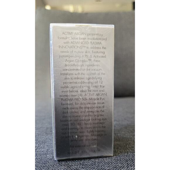 Active Argan Plasma Pro 50 + Eye Cream .5 oz. 15 ml New Sealed - Picture 2 of 5